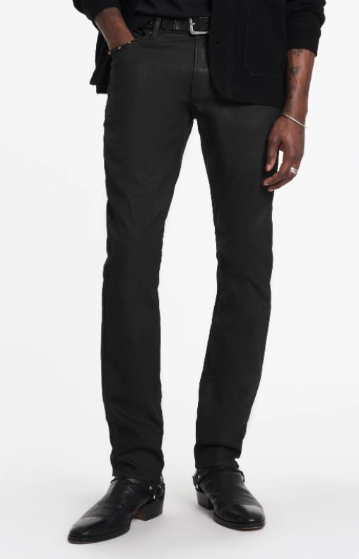 John Varvatos Men's Black Coated Slim Fit Jeans 32 NEW $368 J702Y4 BRIA