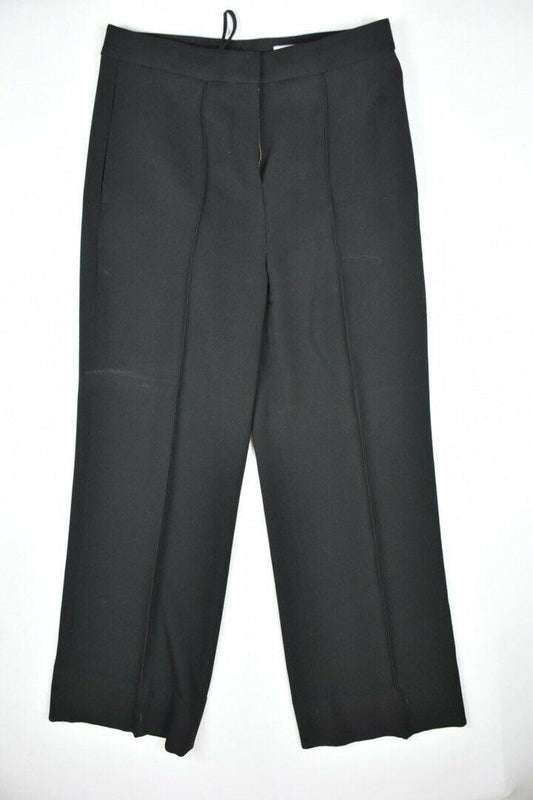 Yves Saint Laurent Women's High Waist Wide Leg Wool Twill Pants Size 40 Mint