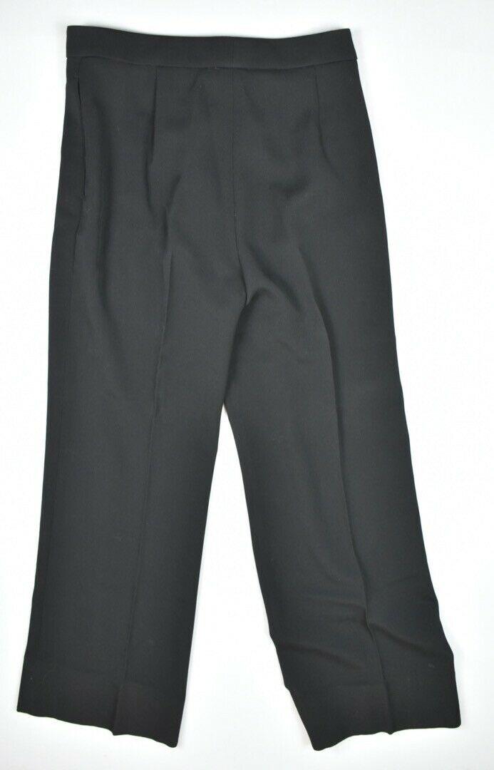 Yves Saint Laurent Women's High Waist Wide Leg Wool Twill Pants Size 40 Mint