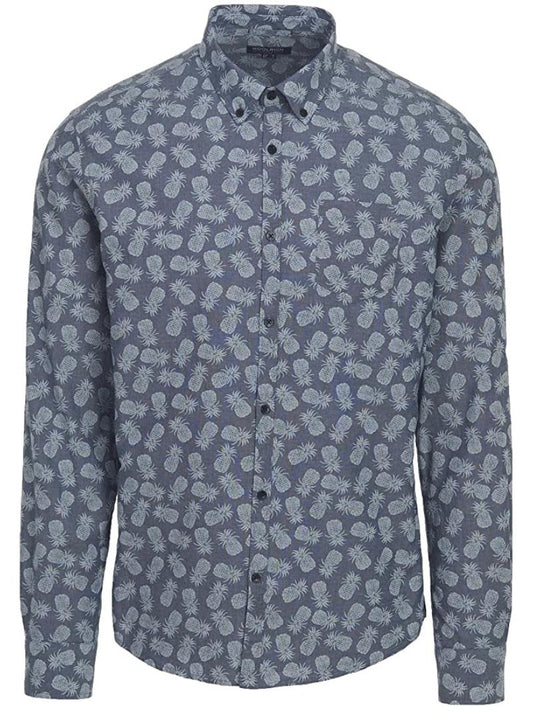 Woolrich John Rich & Bros. Men's Printed Chambray Shirt XL New $145 BLM2-51