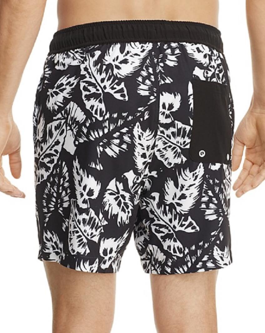 Michael Bastian Men's Tropical Leaf Print Swim Trunks Shorts M New $98 BLM4-27