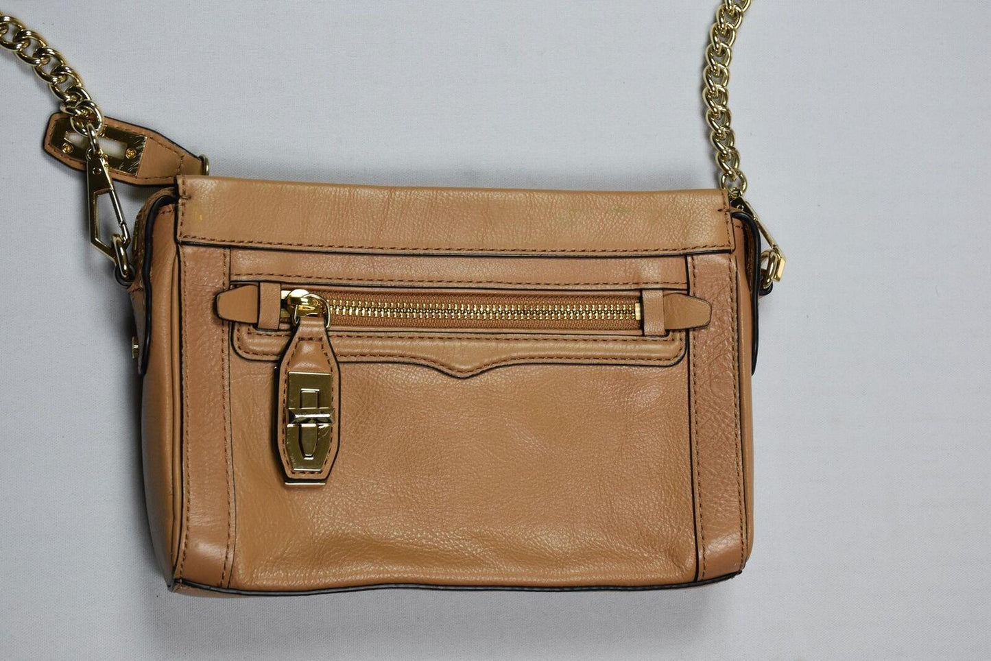 Rebecca Minkoff Khaki Mini Leather Crossbody Bag Purse New Bin4