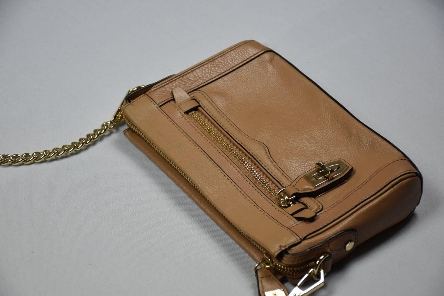 Rebecca Minkoff Khaki Mini Leather Crossbody Bag Purse New Bin4