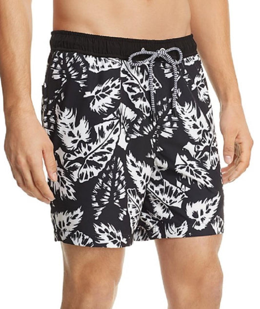 Michael Bastian Men's Tropical Leaf Print Swim Trunks Shorts XL New $98 BLM1-19