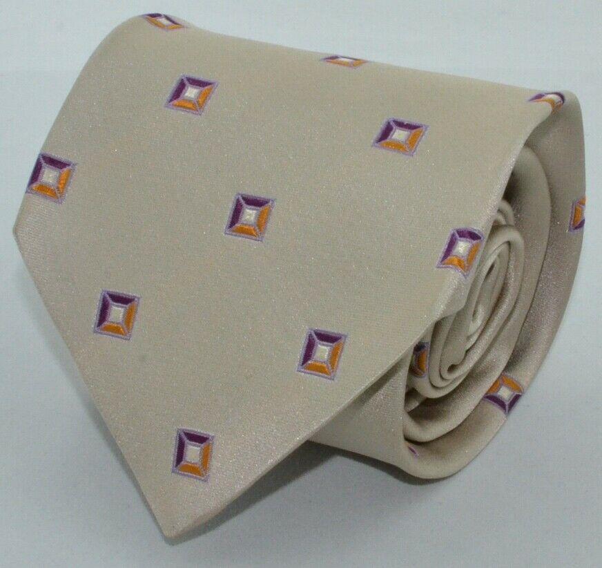 Kiton Napoli Mens 7 Fold Handmade Neat Silk Tie NEW 58" X 3.75" SKU B18/45