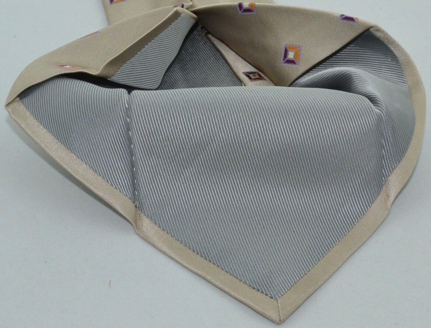 Kiton Napoli Mens 7 Fold Handmade Neat Silk Tie NEW 58" X 3.75" SKU B18/45