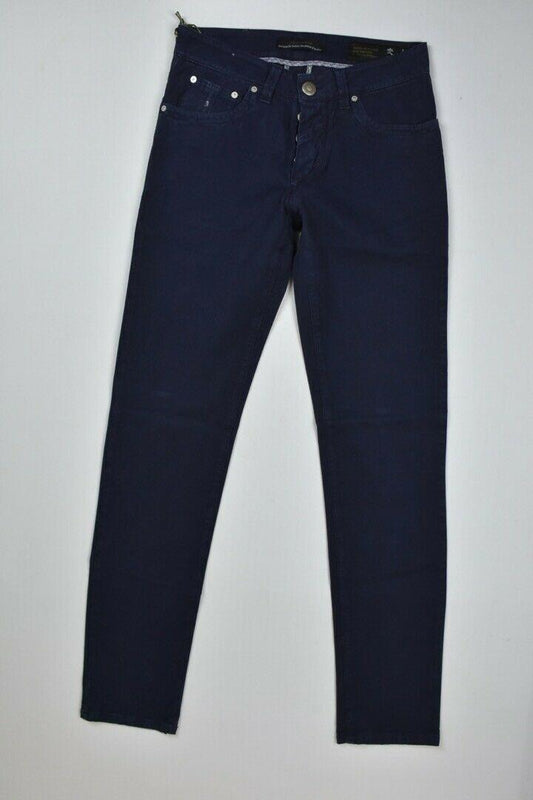 Barba Napoli Men's Ex-Slim Navy Twill Pants 31/46 New $325