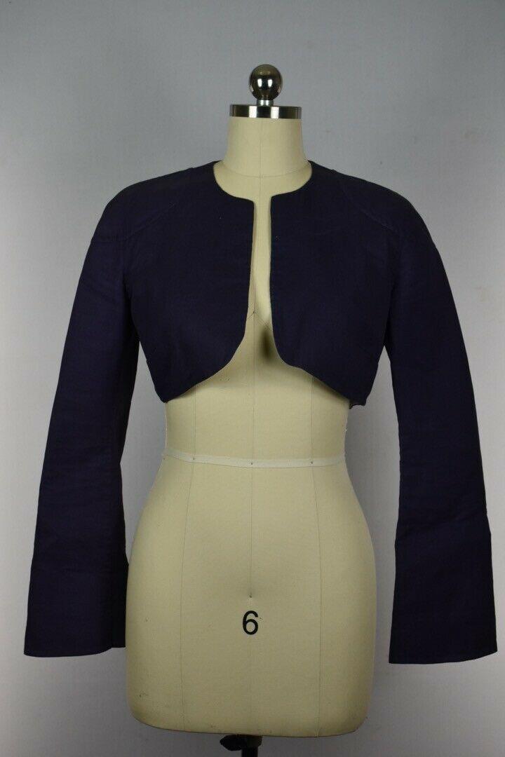 Piazza Sempione Women's Purple Cropped Open Front Cardigan 40