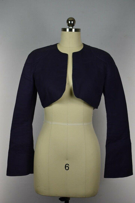 Piazza Sempione Women's Purple Cropped Open Front Cardigan 40