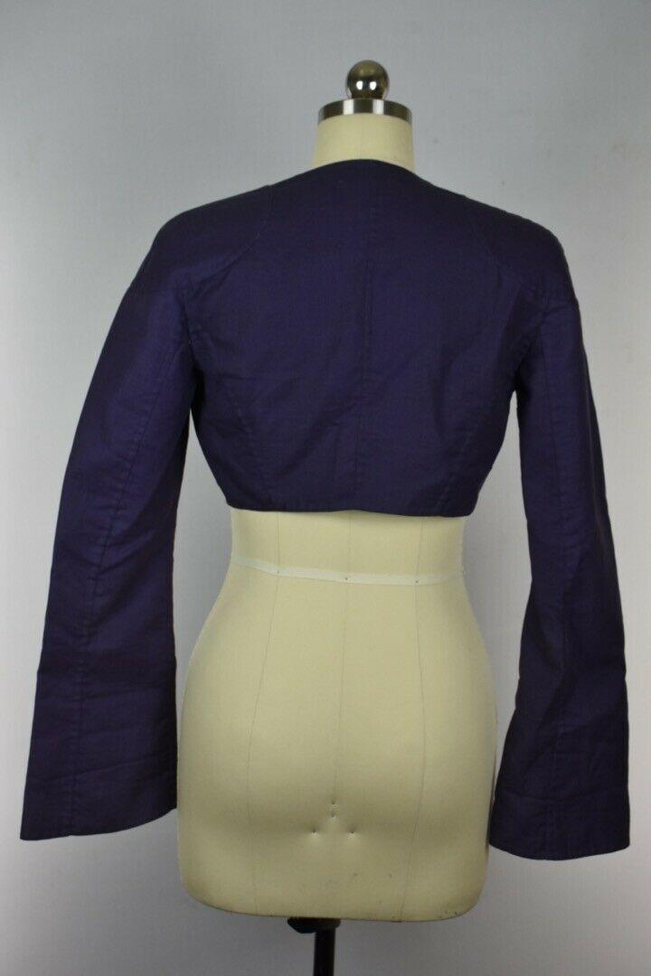 Piazza Sempione Women's Purple Cropped Open Front Cardigan 40