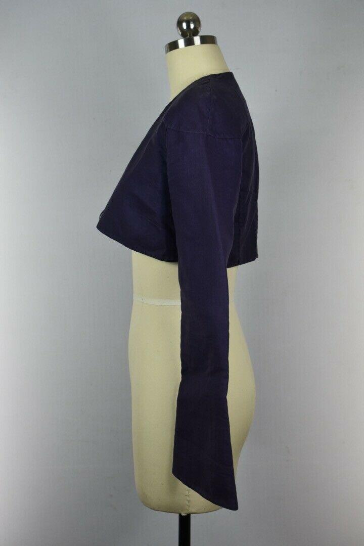 Piazza Sempione Women's Purple Cropped Open Front Cardigan 40