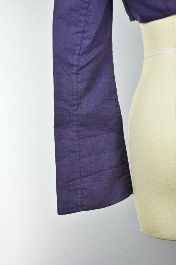 Piazza Sempione Women's Purple Cropped Open Front Cardigan 40