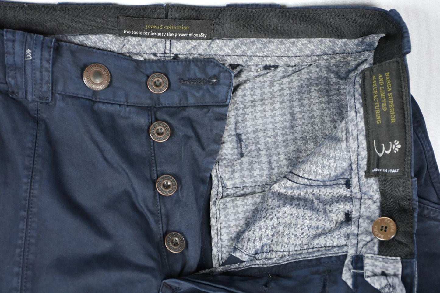 Barba Napoli Men's Limited Edition Navy Chino Pants Size 33/48 New $300