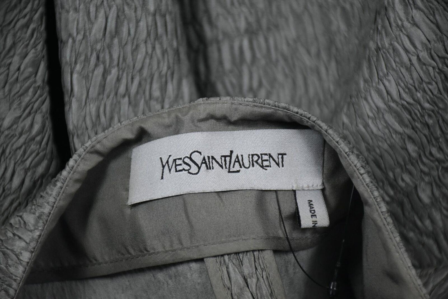 Yves Saint Laurent Women's Silk Blend Gray Sleeveless Zip Back Blouse 40 New