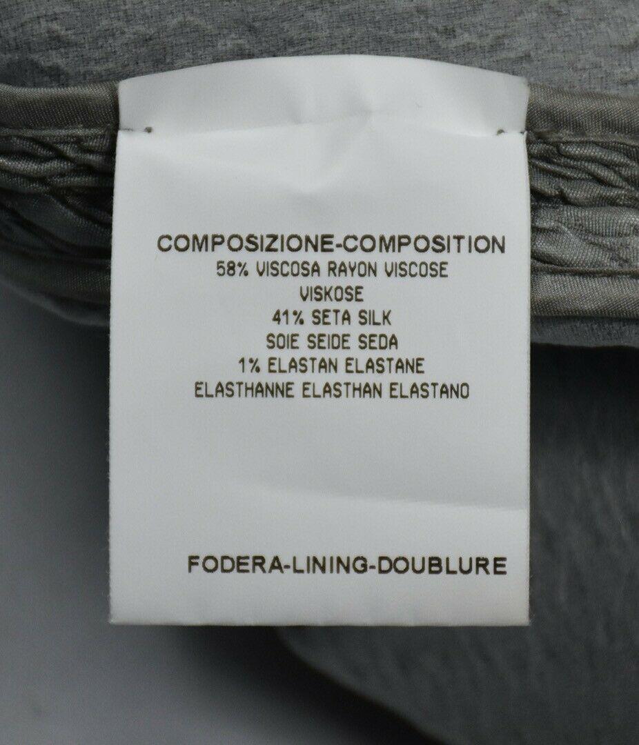 Yves Saint Laurent Women's Silk Blend Gray Sleeveless Zip Back Blouse 40 New