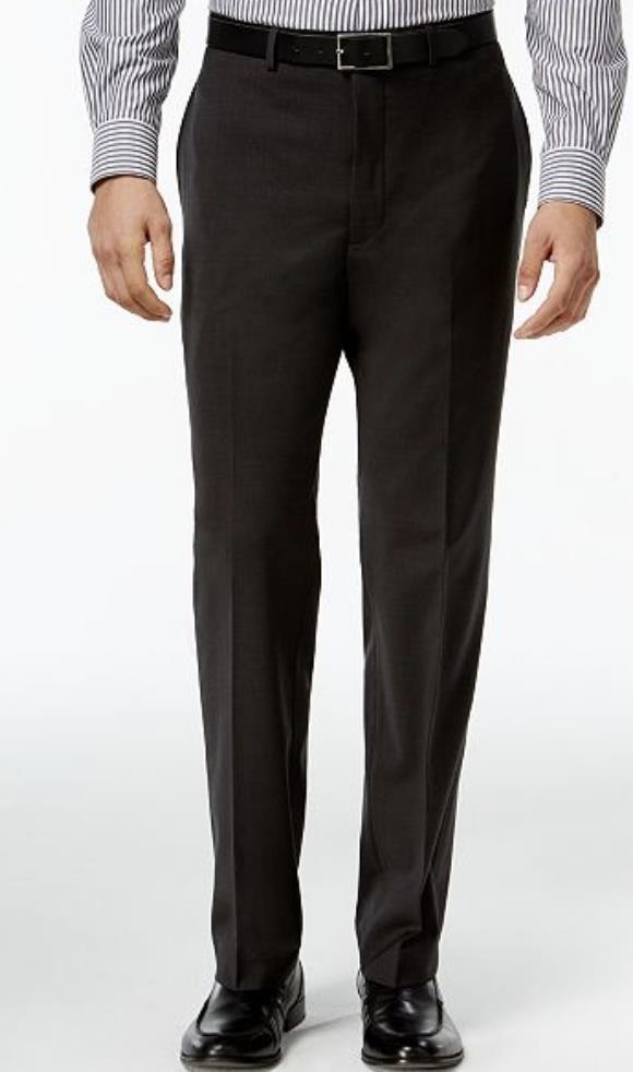 Calvin Klein Men's Wool Stretch Skinny Charcoal Suit Pants 38 New $190 Imperfect