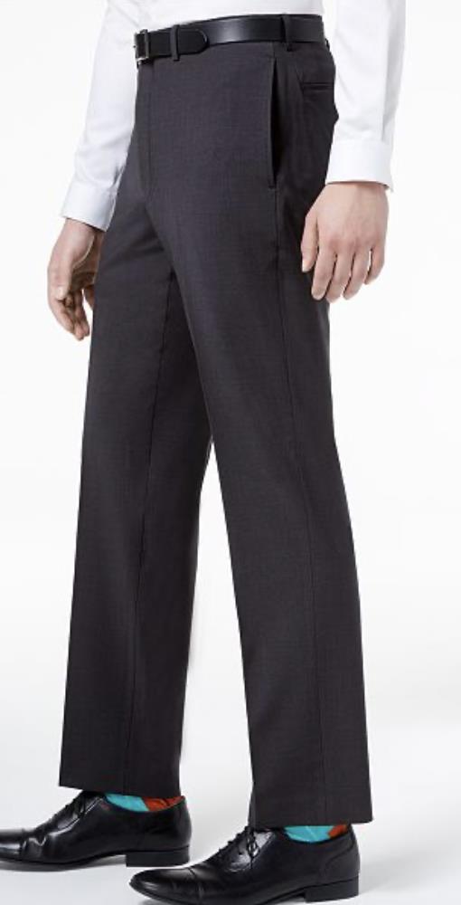 Calvin Klein Men's Wool Stretch Skinny Charcoal Suit Pants 38 New $190 Imperfect