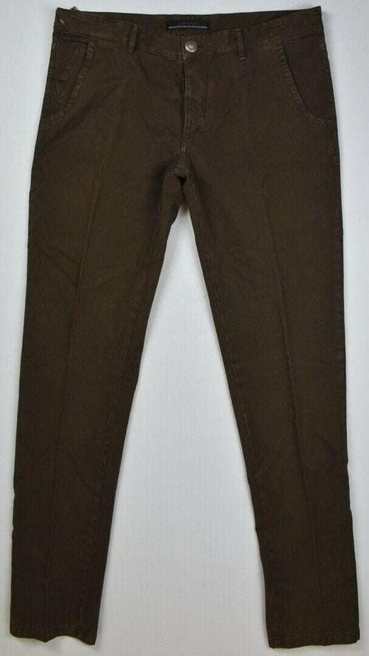 Barba Napoli Men's Brown Twill Pants Size 37/53 New $325 SKU 15/5