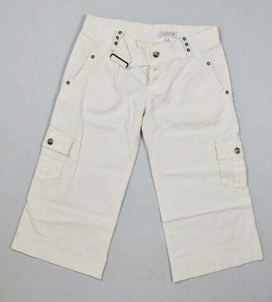 LaRoc La Roc Women's White Cropped Button Fly Jeans Size 4