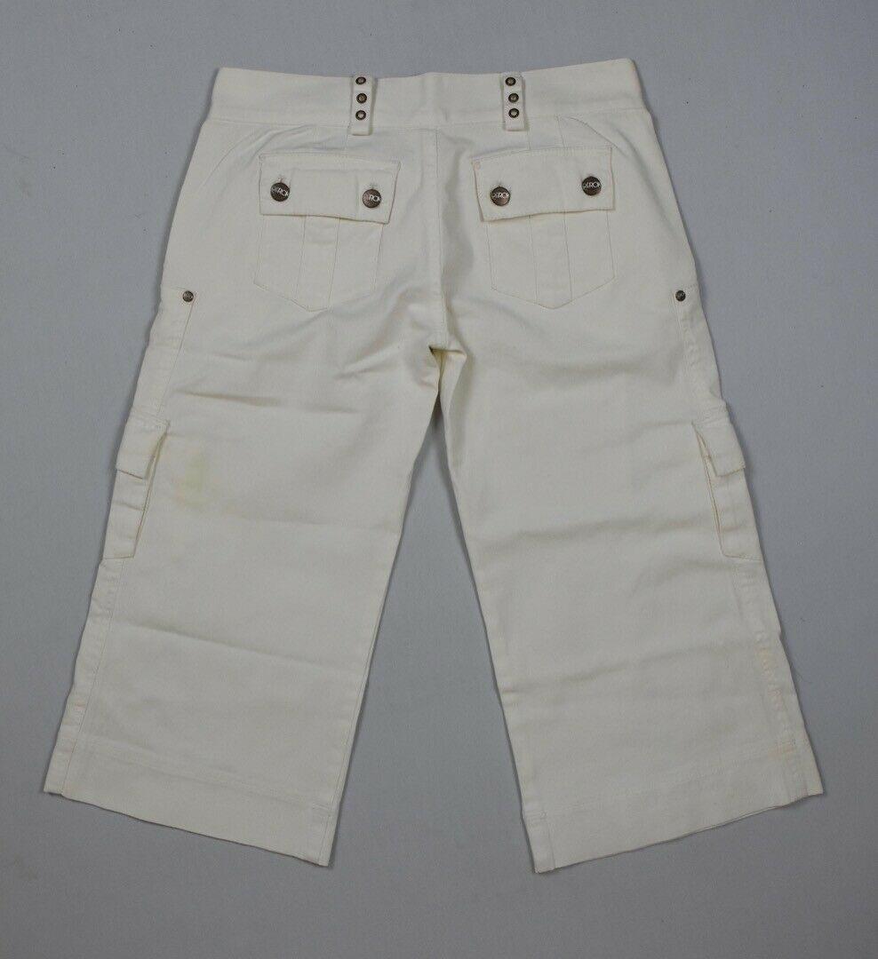 LaRoc La Roc Women's White Cropped Button Fly Jeans Size 4