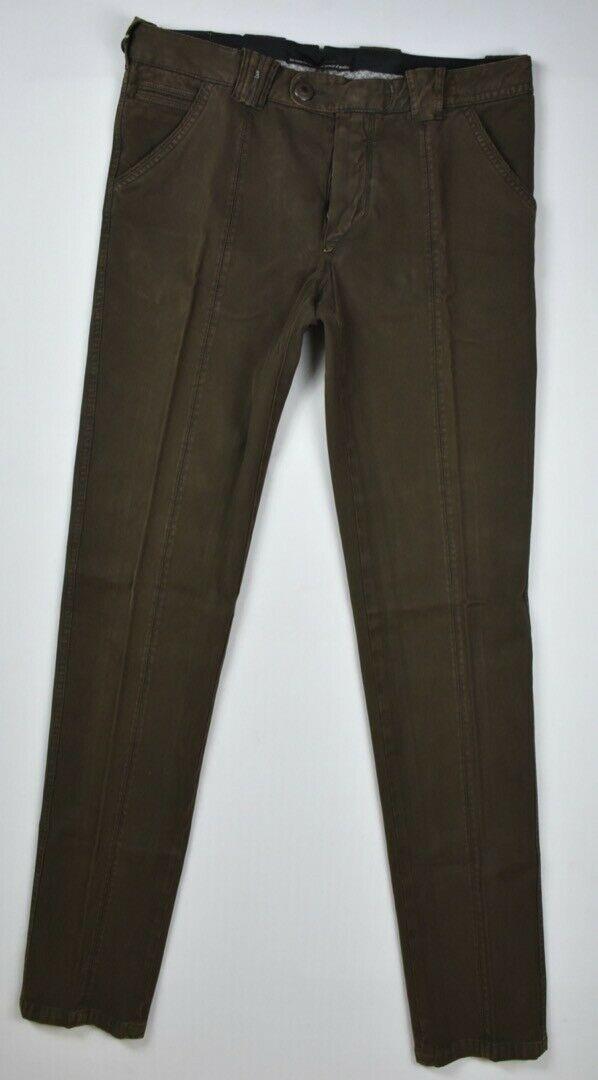 Barba Napoli Men's Brown Twill Pants Size 31/46 New $325