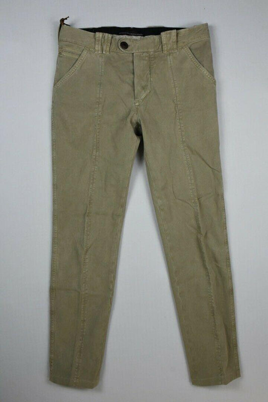 Barba Napoli Men's Khaki Thick Twill Chino Pants Size 31/46 New $325
