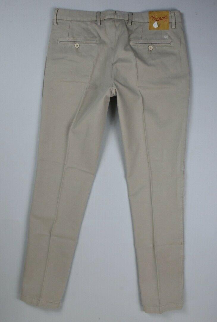 Marco Pescarolo Men's Light Khaki Twill Pants Size 37 New $695 SKU 15/14