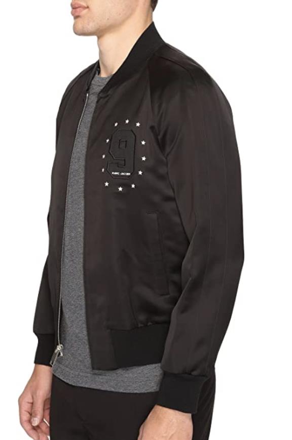 Marc Jacobs Mens Satin Patched Bomber Jacket Size M / 52 IT New $1015 BLMC