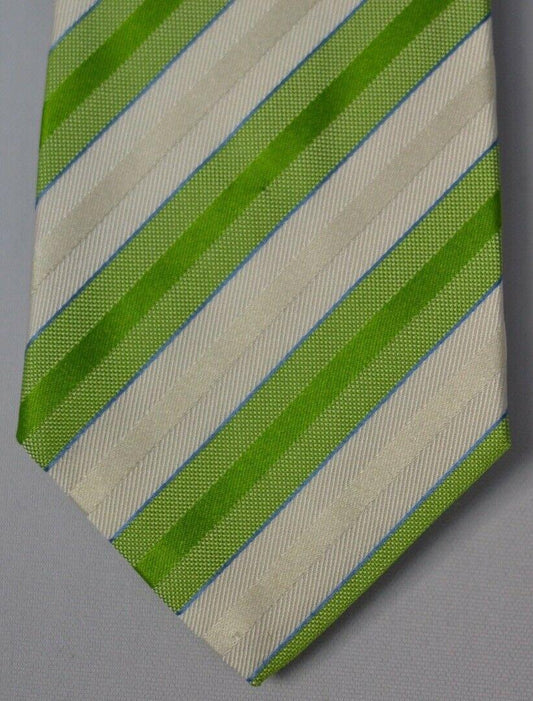 Kiton Napoli Mens 7 Fold Handmade Silk Stripe Tie NEW 59" X 3.5" SKU B30/9 $250