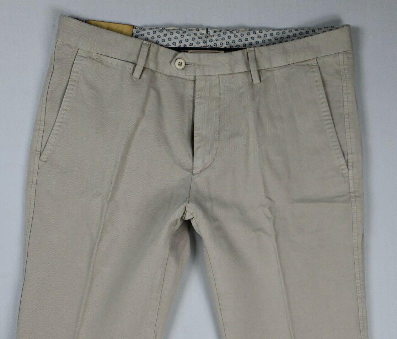 Marco Pescarolo Men's Light Khaki Twill Pants Size 40 New $695 SKU 15/14