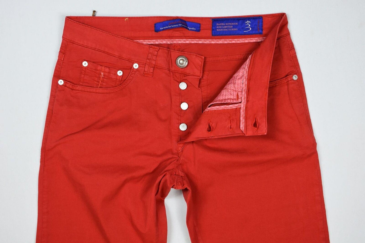 Barba Napoli Men's Limited Edition Red Pants Size 33/48 New $300