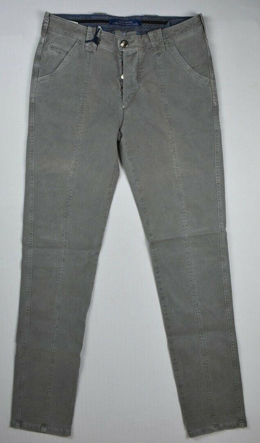 Barba Napoli Men's Gray Woven Pants Size 33/48 New $300