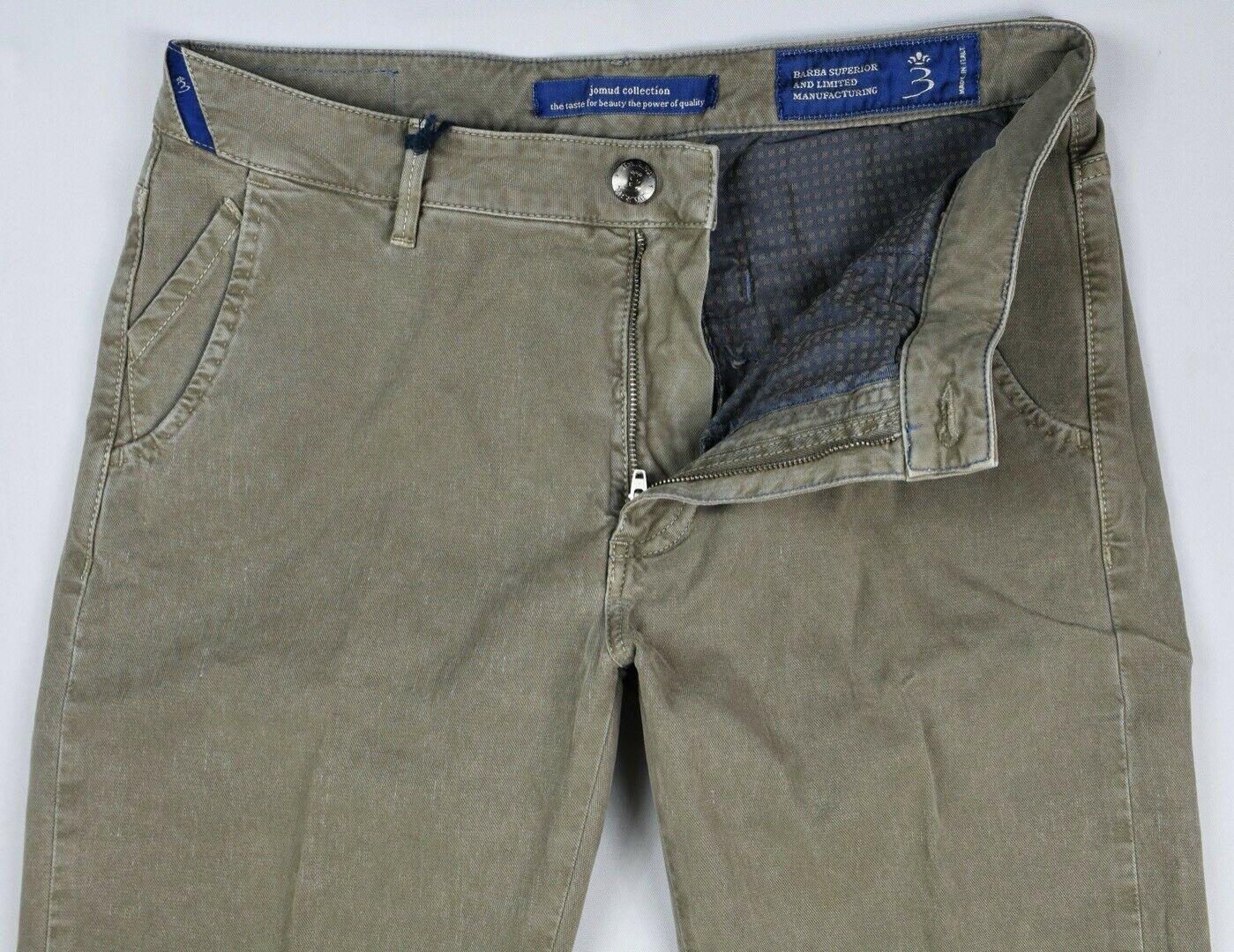 Barba Napoli Men's Brown Fancy Woven Pants Size 33/48 New $300