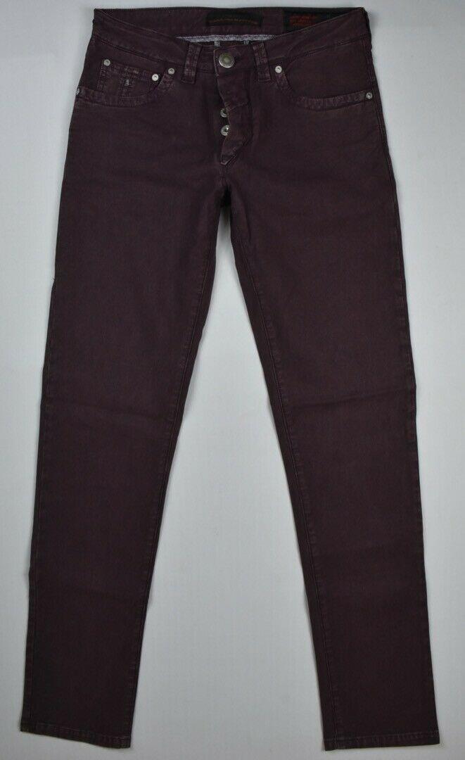 Barba Napoli Men's Plum Fancy Woven Pants Size 31/46 New $325