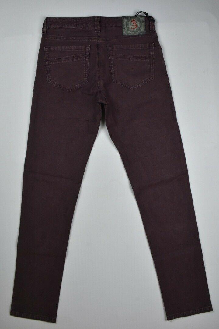 Barba Napoli Men's Plum Fancy Woven Pants Size 31/46 New $325