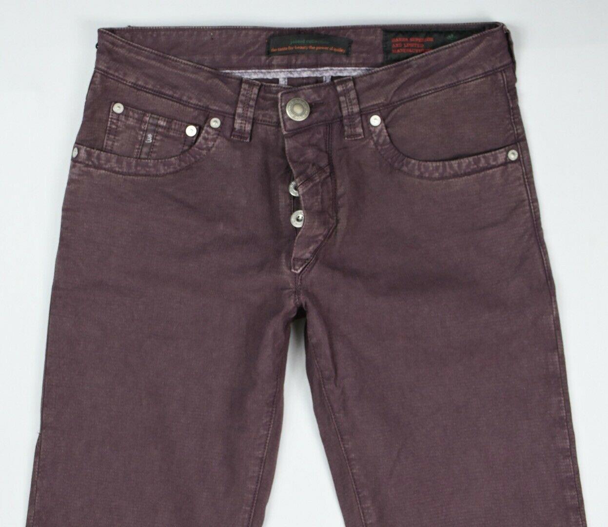 Barba Napoli Men's Plum Fancy Woven Pants Size 31/46 New $325
