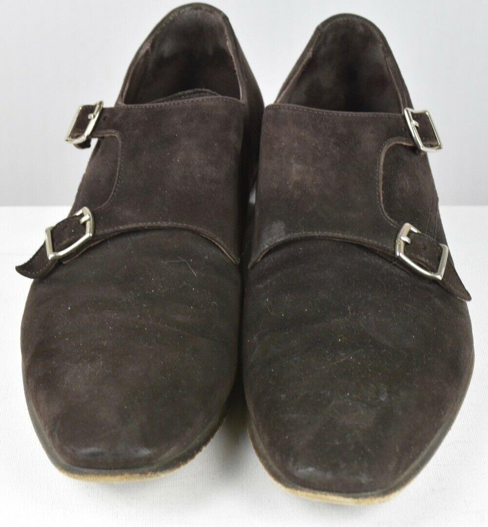 FRANESCHETTI Men's Barneys NY Suede Monk Straps Dress Shoes 10 US /43 EU $545