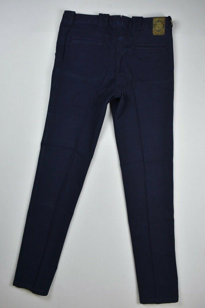 Barba Napoli Men's Navy Twill Chino Pants Size 33/48 New $325