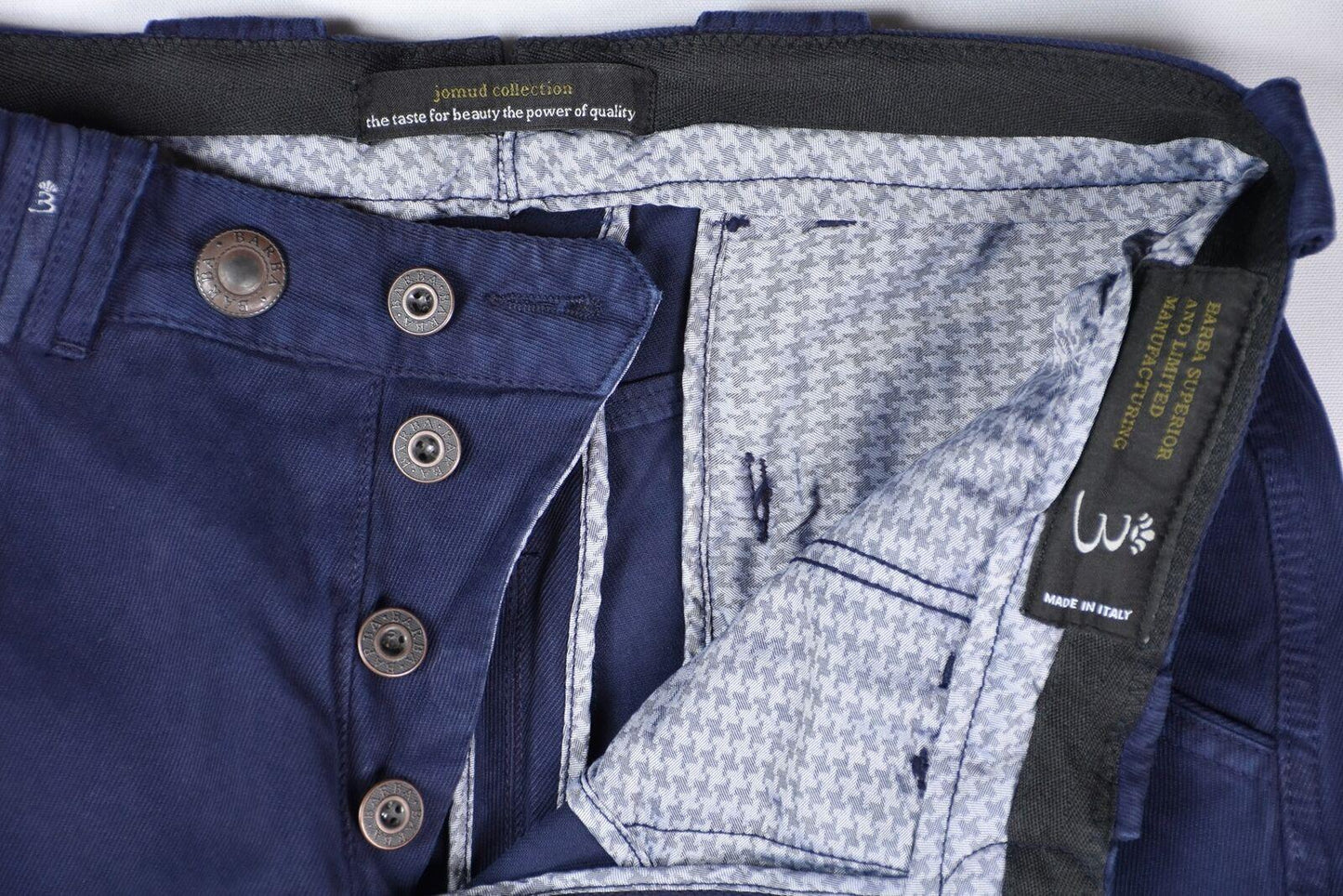 Barba Napoli Men's Navy Twill Chino Pants Size 33/48 New $325