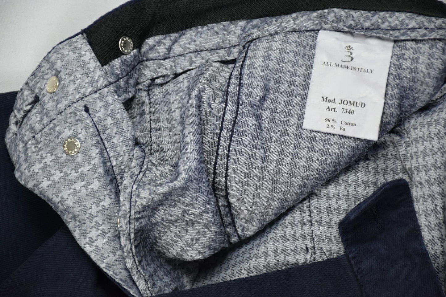 Barba Napoli Men's Navy Twill Chino Pants Size 33/48 New $325