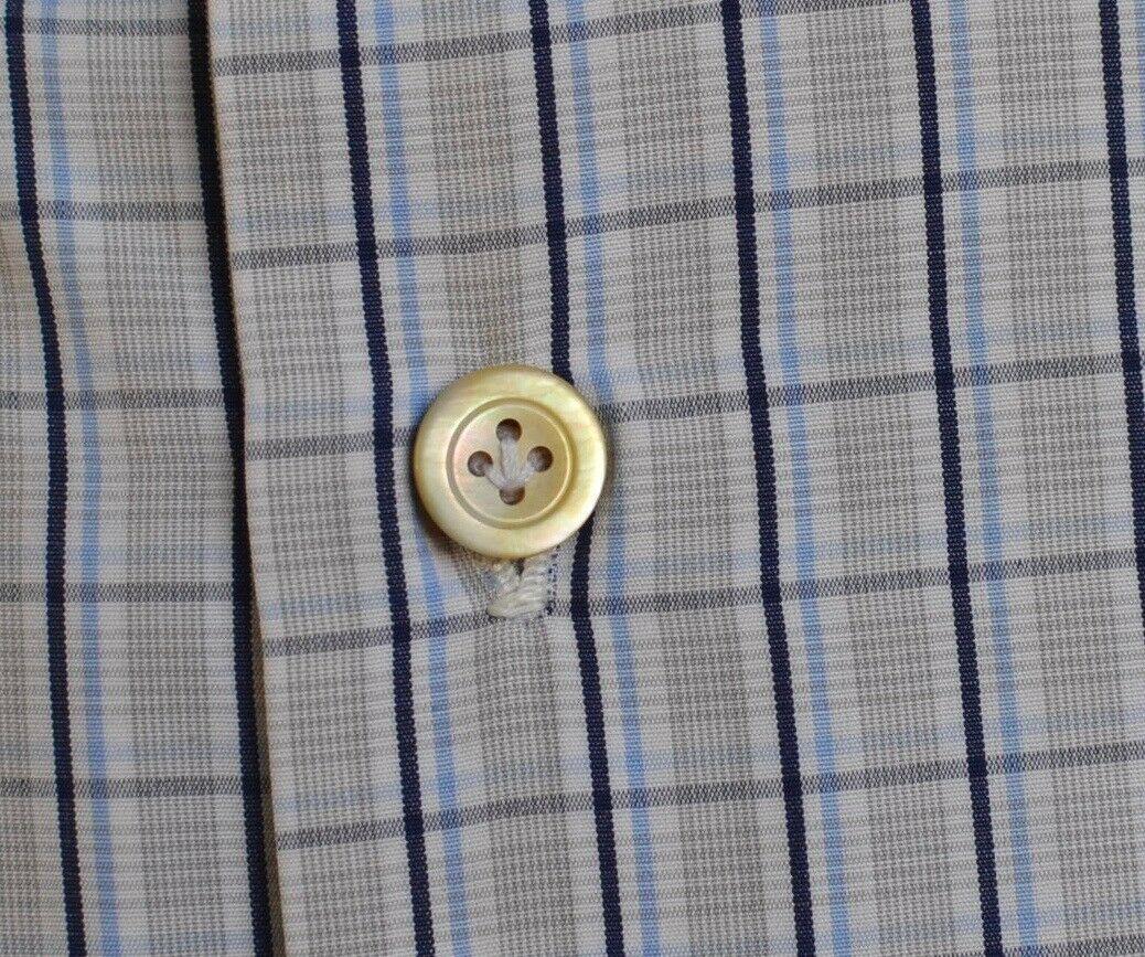 KITON Mens Handmade Multi Color Plaid Slim Dress Shirt Size 16.5 NEW $600