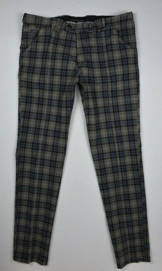 Barba Napoli Men's Plaid Chino Pants Size 31/46 New $325 SKU 17/2