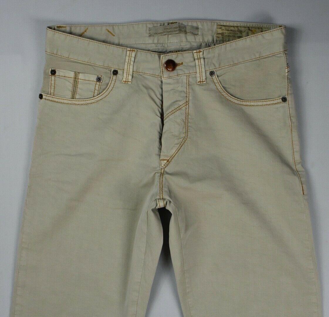 Barba Napoli Men's Limited Edition Light Khaki Jeans 33/48 New $325 SKU 18/19