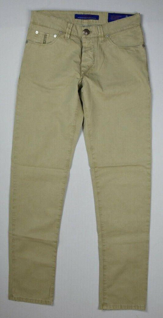 Barba Napoli Men's Limited Edition Khaki Jeans Size 32/47 New $325 SKU 18/20