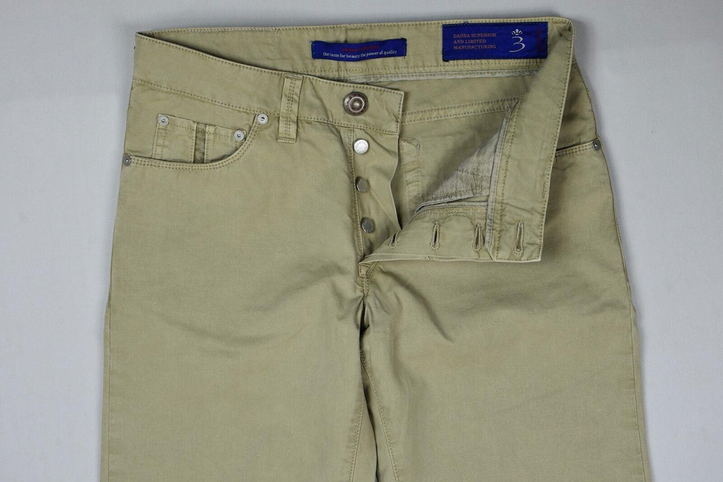 Barba Napoli Men's Limited Edition Khaki Jeans Size 32/47 New $325.