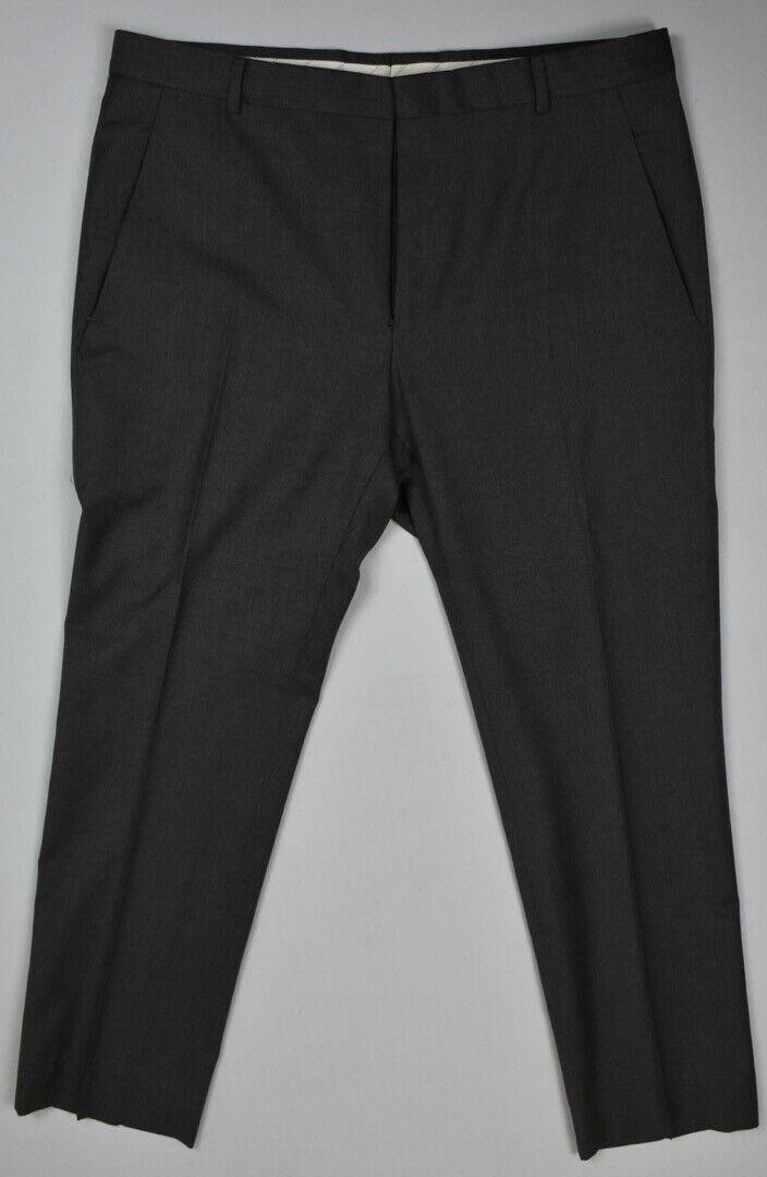 Yves Saint Laurent Made by Zegna Mens Gray Wool Dress Pants Size 34