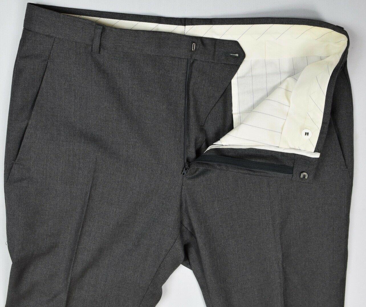 Yves Saint Laurent Made by Zegna Mens Gray Wool Dress Pants Size 34