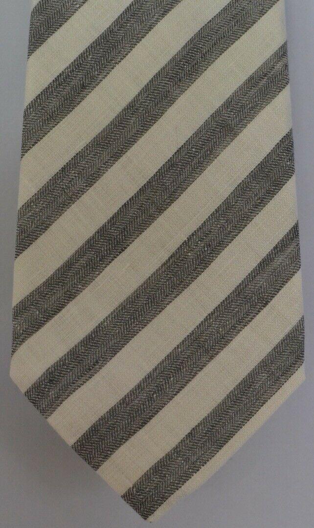 Kiton Napoli Mens 7 Fold Handmade Linen Tie NEW 59" X 3.5" SKU B33/19 $295