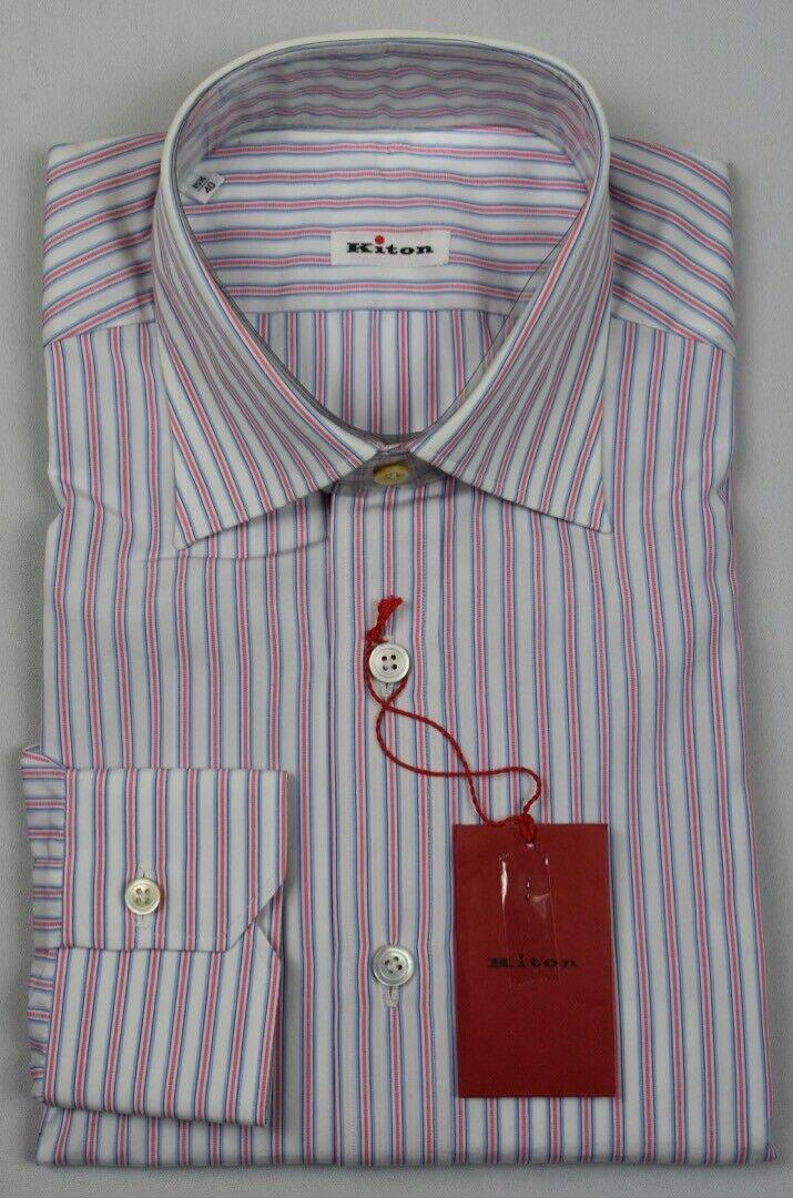 KITON Mens 2018 Handmade Dress Shirt Size 15.75 NEW $750 SKU9-16