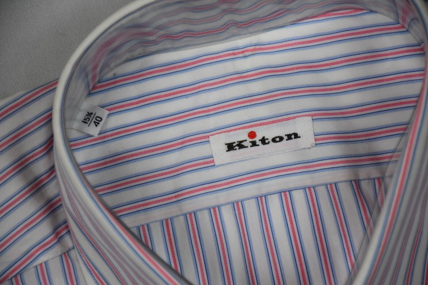 KITON Mens 2018 Handmade Dress Shirt Size 15.75 NEW $750 SKU9-16